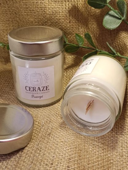 Aρωματικό Κερί σε jam jar με ασημί καπάκι - Image 3