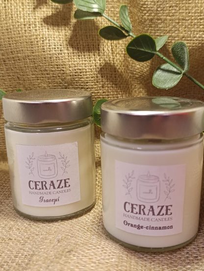 Aρωματικό Κερί σε jam jar με ασημί καπάκι - Image 2